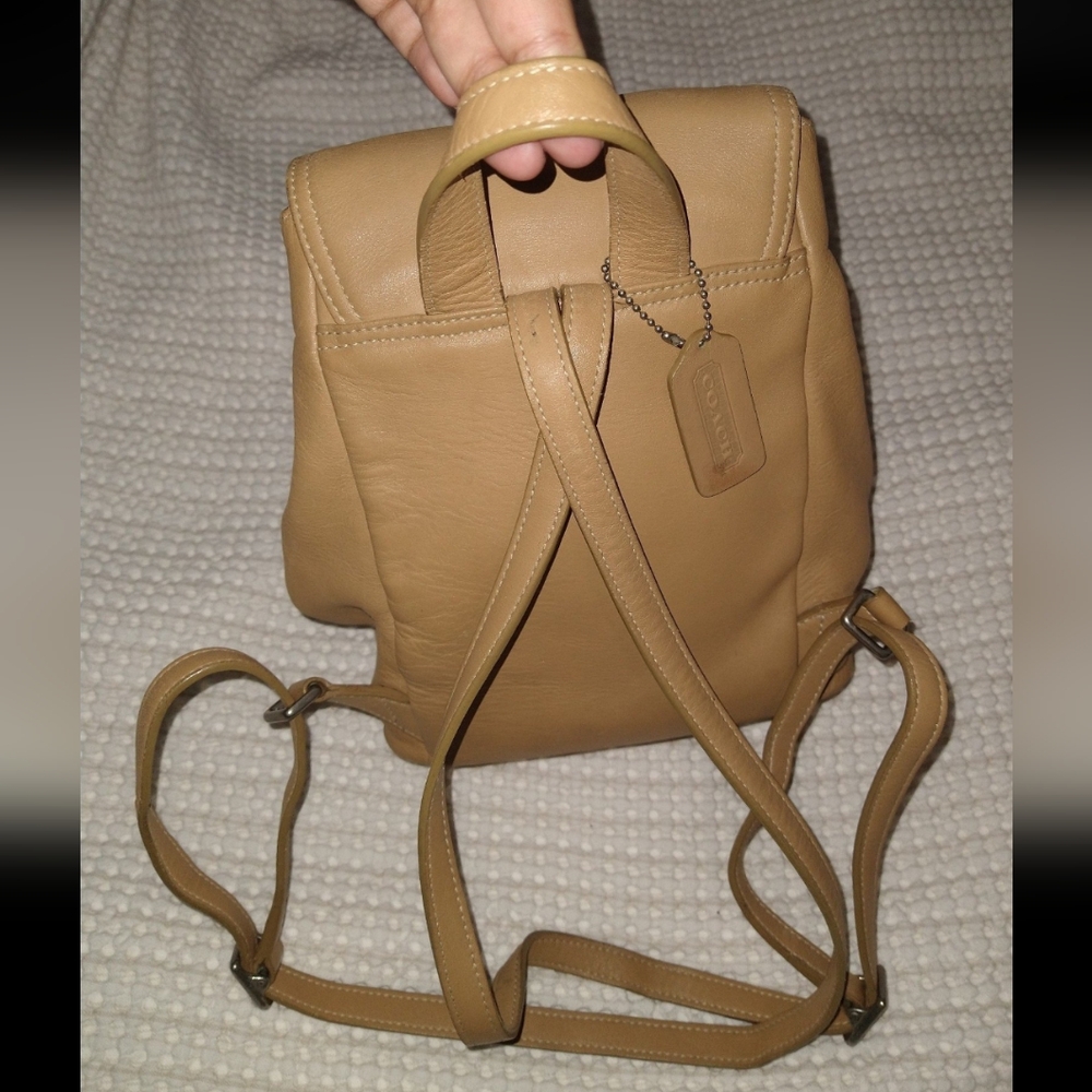 Tan Leather Backpack - Picture 5 of 5